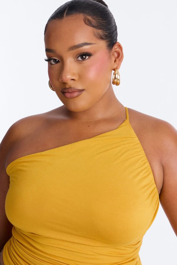 One-Shoulder Top in Mustard
