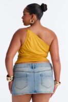 One-Shoulder Top in Mustard