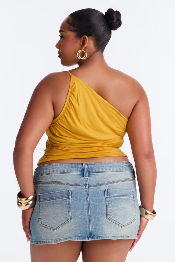 One-Shoulder Top in Mustard