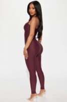 Jumpsuit in Burgundy 85% nylon