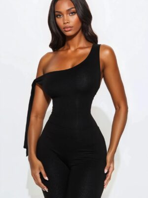 Jumpsuit with an one shoulder