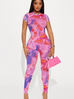 Jumpsuit in Purple 95% polyester
