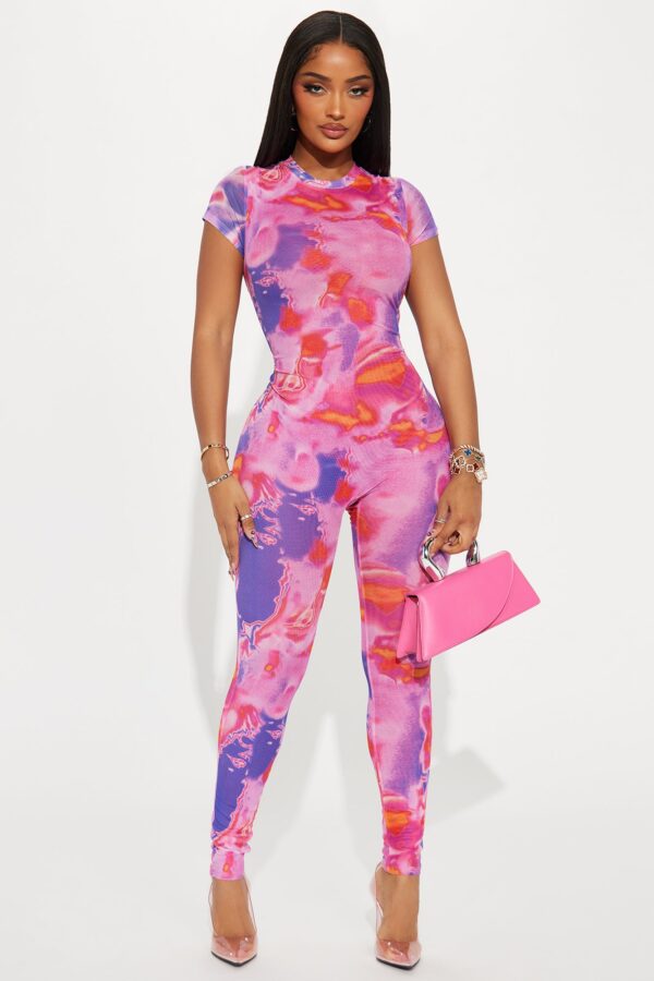 Jumpsuit in Purple 95% polyester