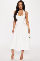 Dress with a square neck