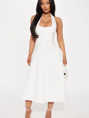 Dress with a square neck