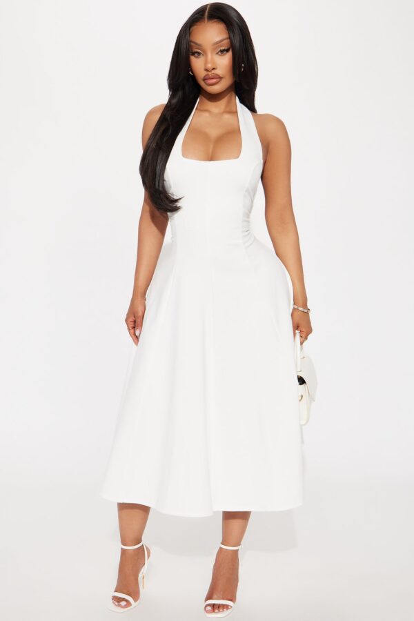 Dress with a square neck