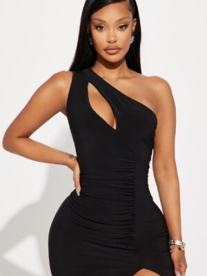 Lotus Garden Maxi Dress - Black
