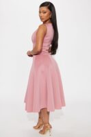 Dress in 95% polyester and 5% spandex