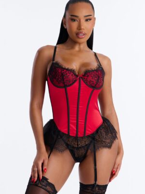 Black and Red Satin Piece