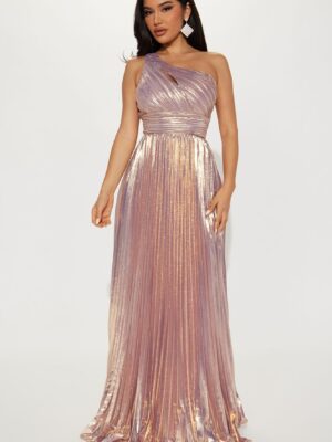 Lavender One-Shoulder Dress
