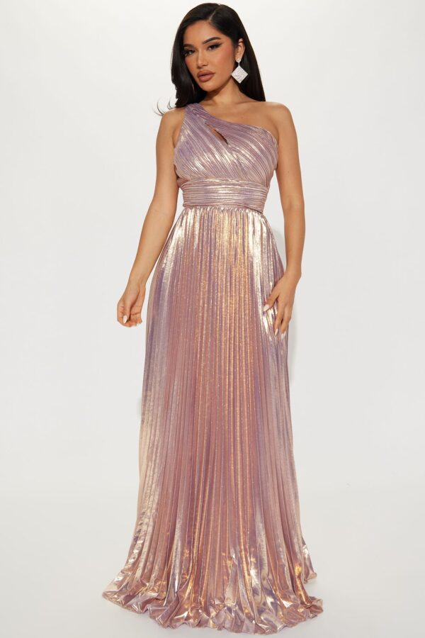 Lavender One-Shoulder Dress