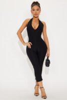 Jumpsuit in Black 77% rayon