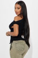 Black One-Shoulder Top