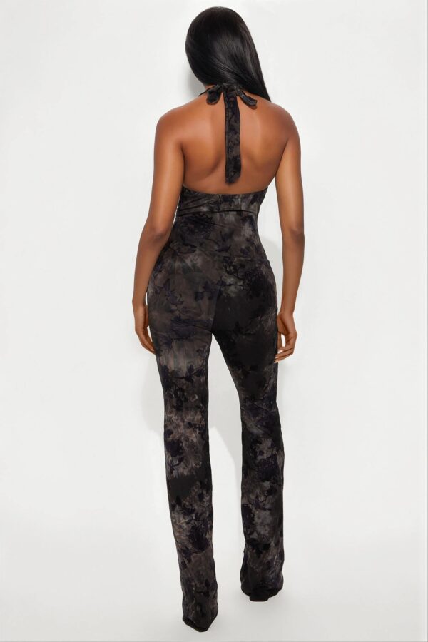 Cowl-Neck Jumpsuit in Navy
