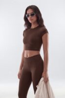Brown Top with cropped