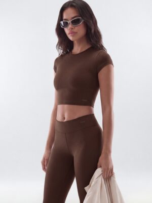 Brown Top with cropped