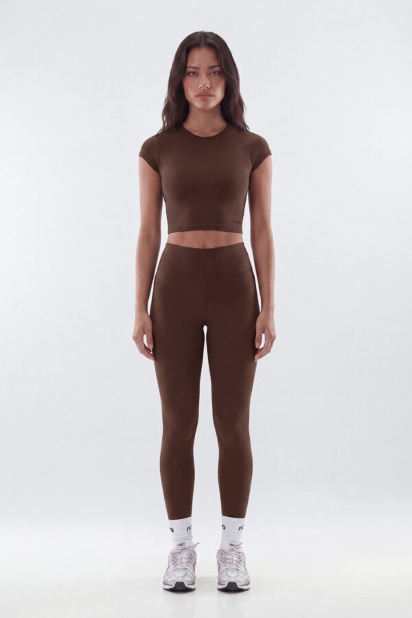 Brown Top with cropped