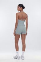AirSculpt™ V-Neck Strappy Sports Top - Steel