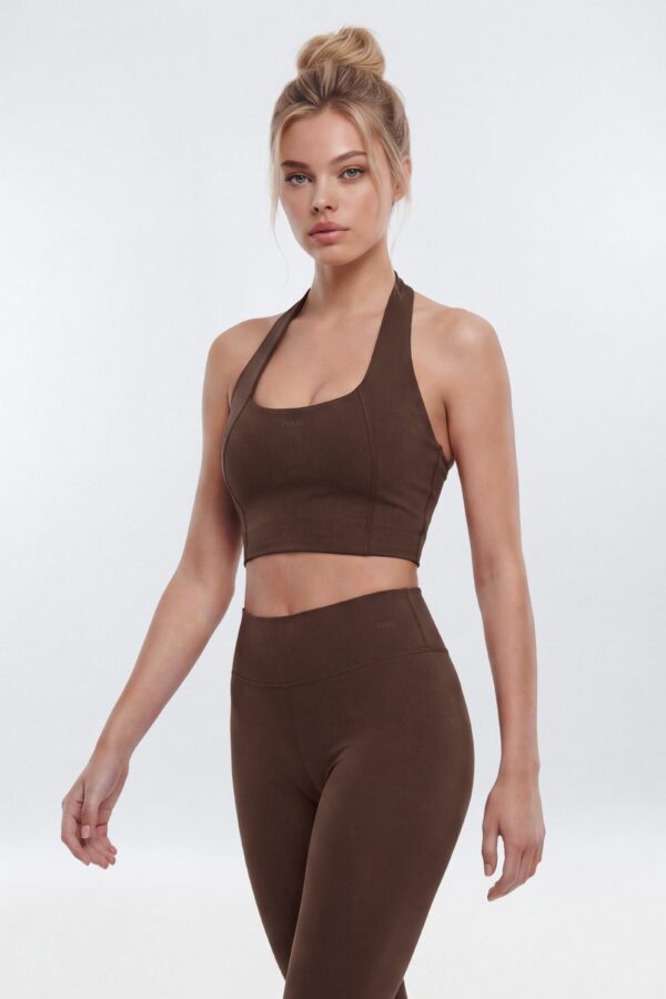 Top in Brown 67% nylon