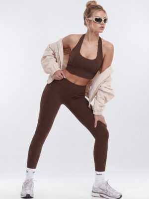 Top in Brown 67% nylon