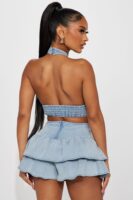 Romper in Denim 75% cotton