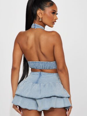 Romper in Denim 75% cotton