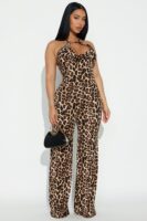 Jumpsuit with a cowl neck