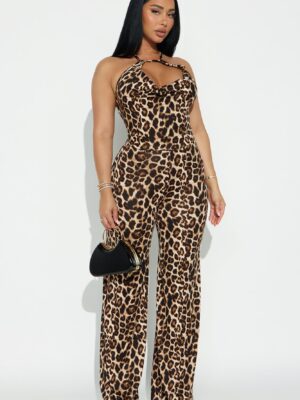 Jumpsuit with a cowl neck