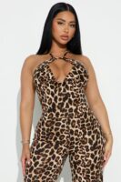 Jumpsuit with a cowl neck