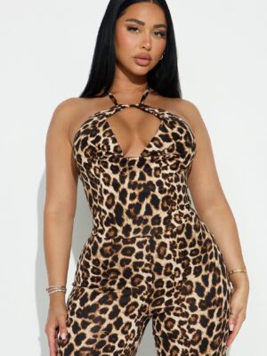 Jumpsuit with a cowl neck