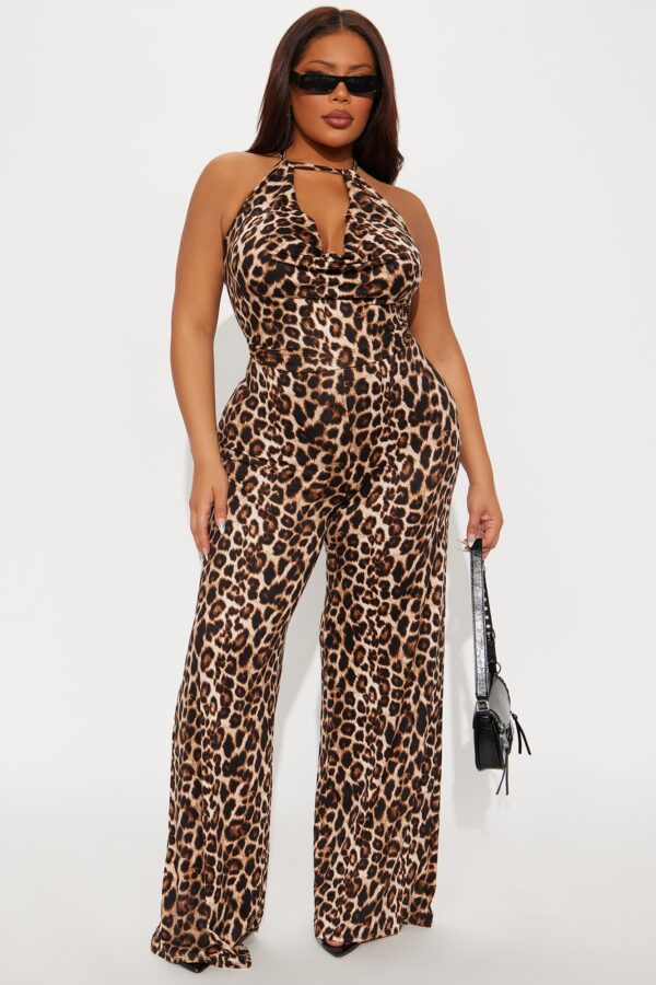 Jumpsuit with a cowl neck