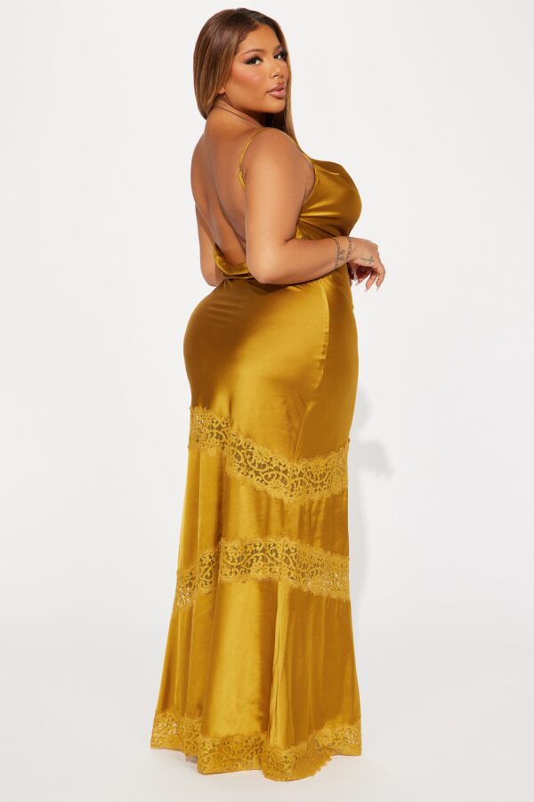 Gold Cowl-Neck Dress