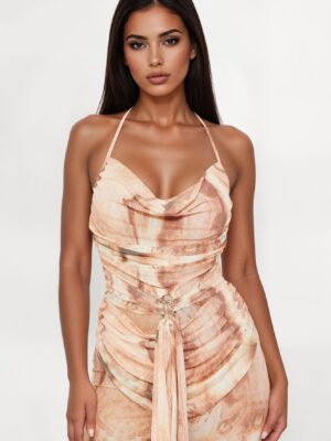 Cowl-Neck Jumpsuit