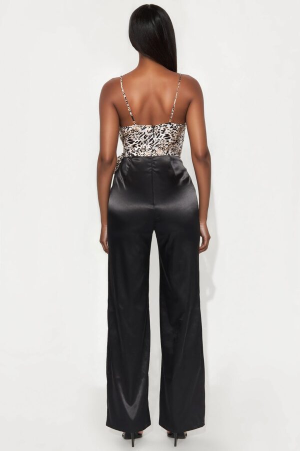 Feel This Way Satin Jumpsuit - Black/combo