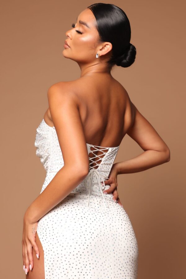 White Dress with square neck