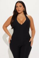 Jumpsuit in Black 77% rayon
