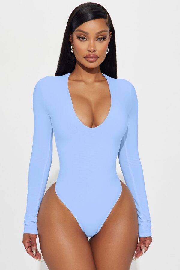 Bodysuit with a v-neck