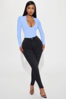 Bodysuit with a v-neck