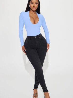 Bodysuit with a v-neck