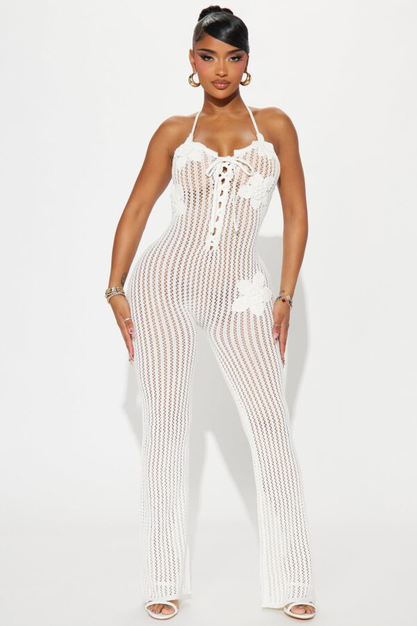 Jumpsuit in Cream 100% cotton