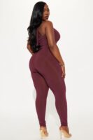 Jumpsuit in Burgundy 85% nylon