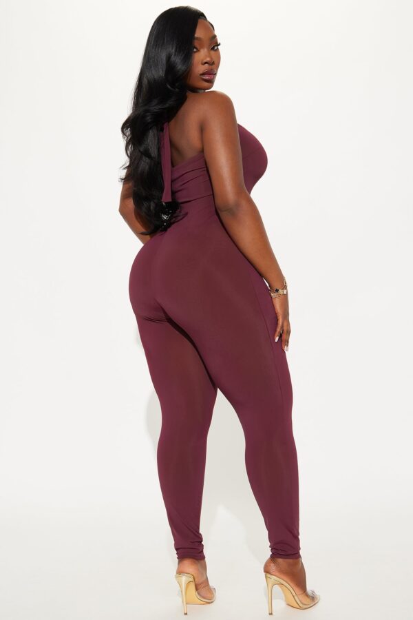 Jumpsuit in Burgundy 85% nylon