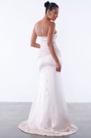 V-Neck Dress in Nude