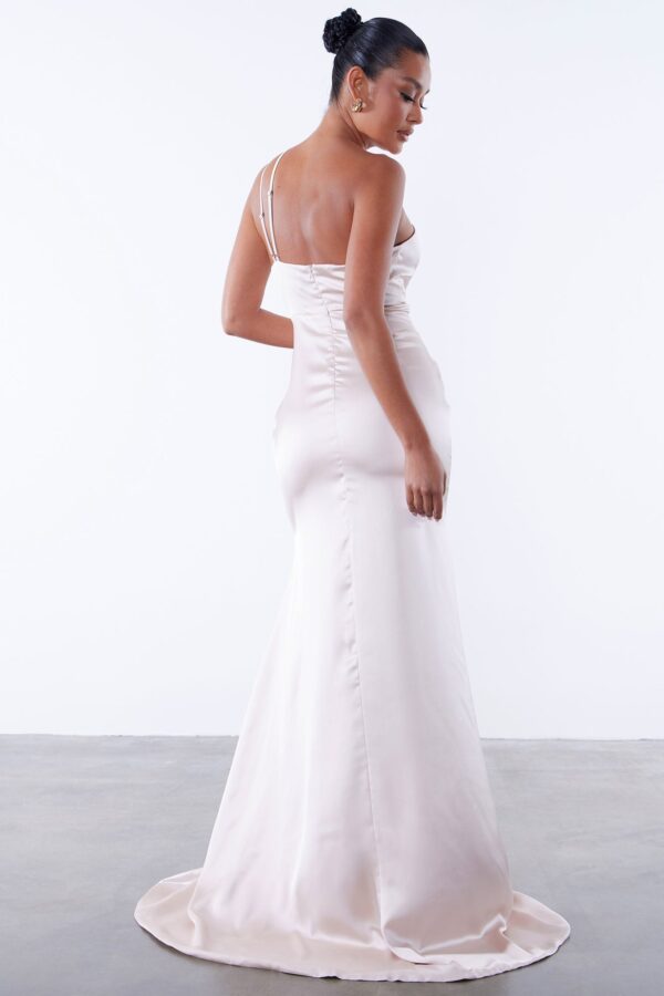 V-Neck Dress in Nude