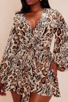Romper with a v-neck