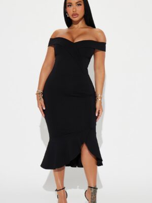 Black Dress with midi