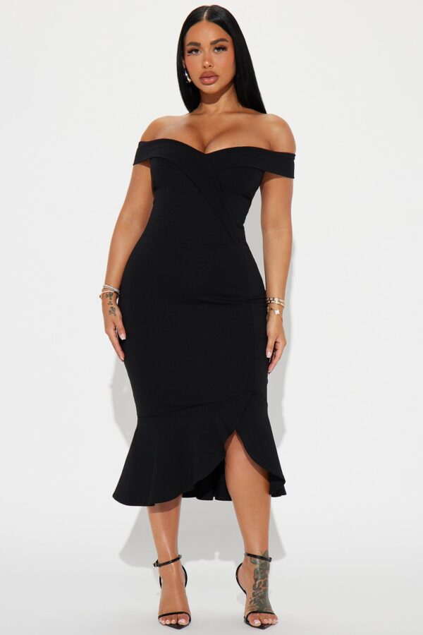 Black Dress with midi