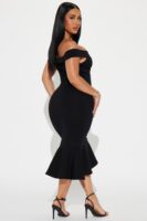 Black Dress with midi