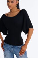 Blouse in Black 95% rayon