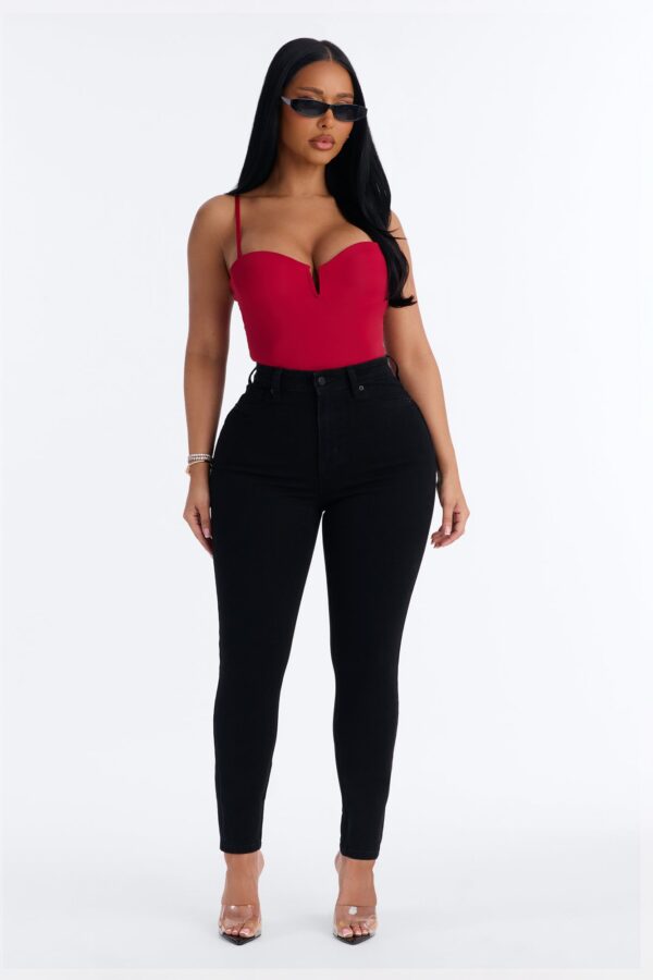 Miami Booty Lifting High Rise Stretch Skinny Jeans - Black